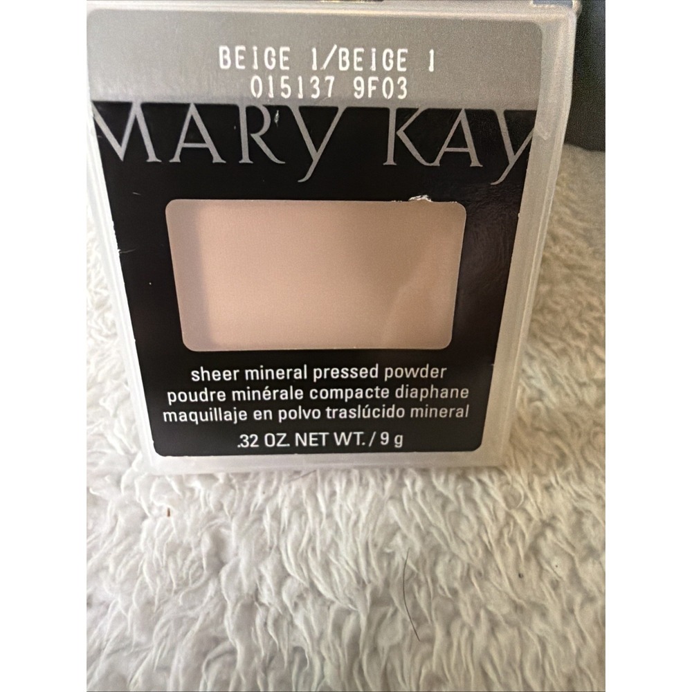 Mary Kay Sheer Mineral Pressed Powder Beige 1 # 015137 New NIP Discontinued